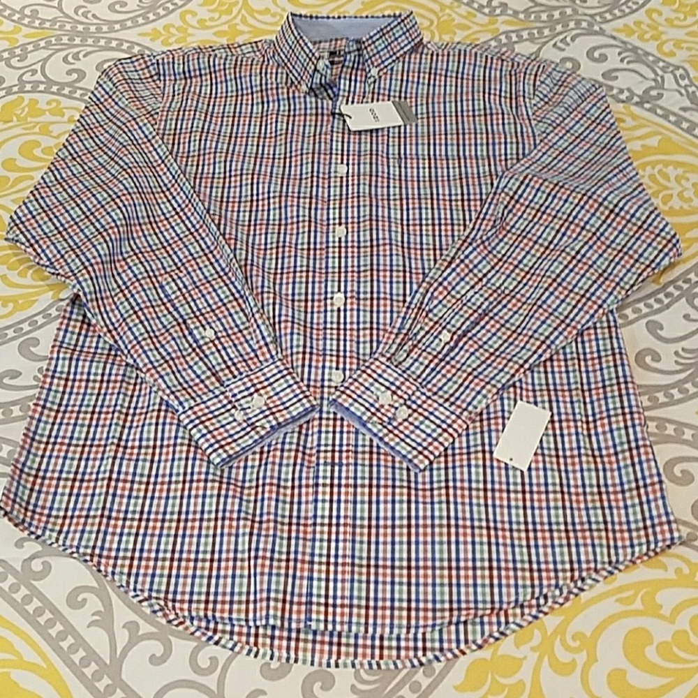 Izod Sport Stretch Multi Color Men Shirt Sz M